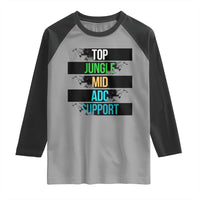 Gaming Humor 5 Roles Raglan Shirt Quote For Gamer Lovers - Wonder Print Shop