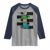 Gaming Humor 5 Roles Raglan Shirt Quote For Gamer Lovers - Wonder Print Shop