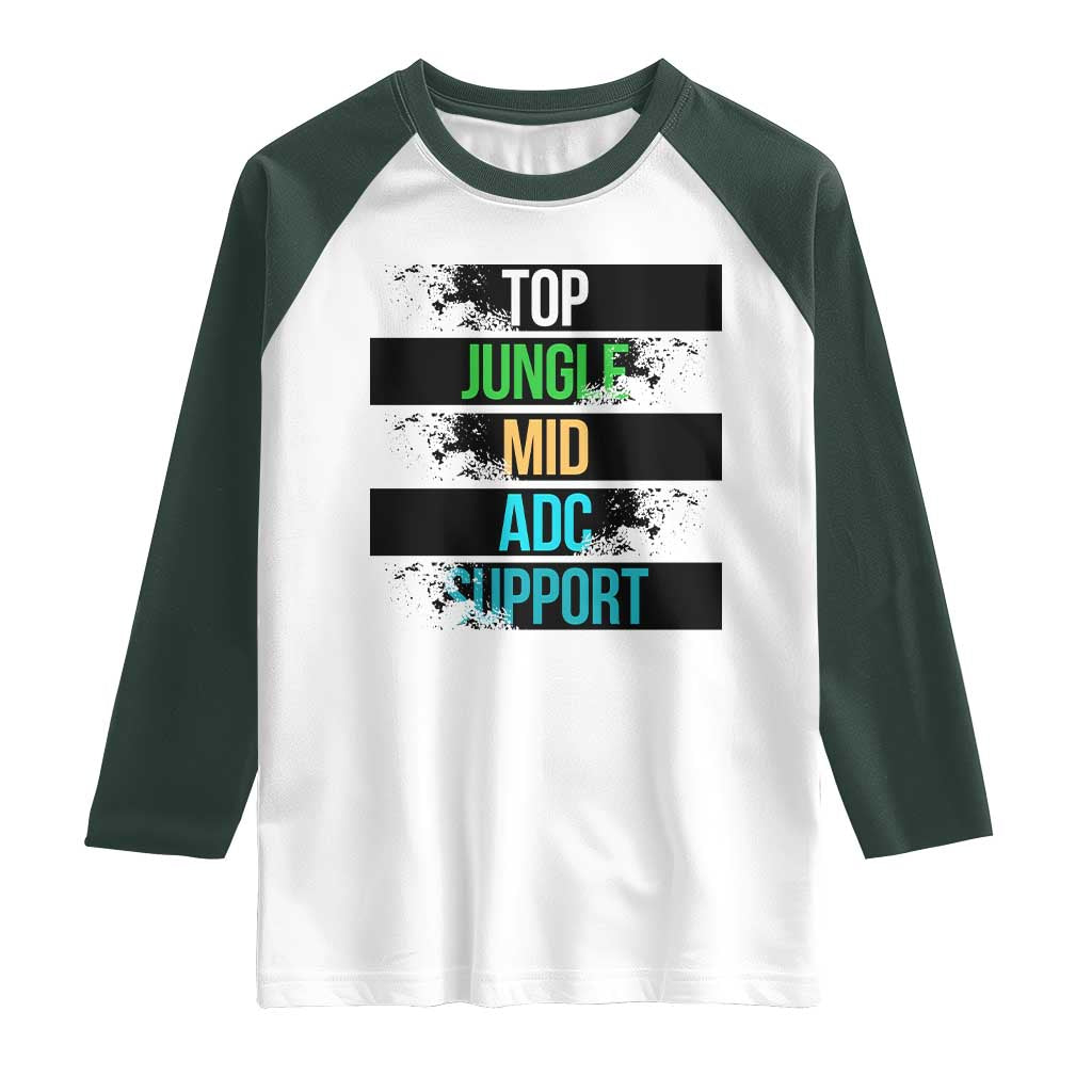 Gaming Humor 5 Roles Raglan Shirt Quote For Gamer Lovers - Wonder Print Shop
