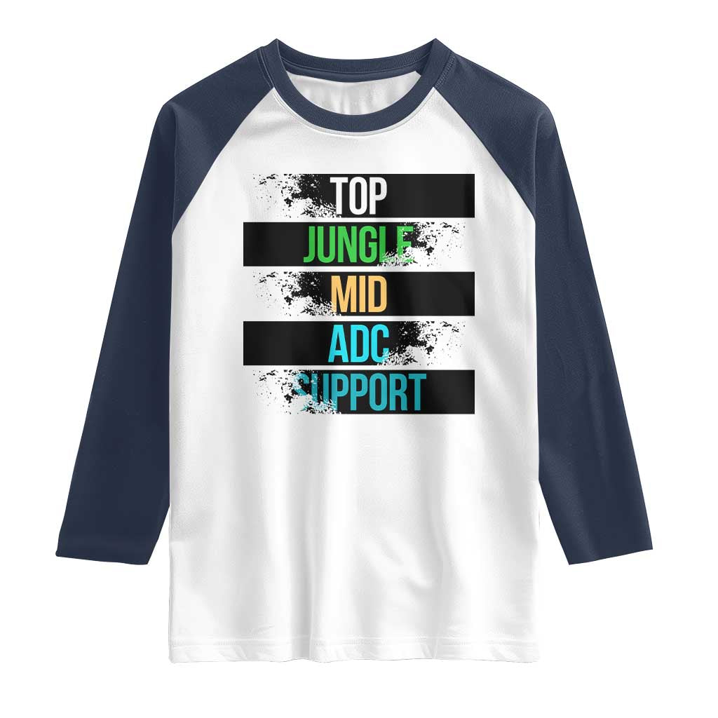 Gaming Humor 5 Roles Raglan Shirt Quote For Gamer Lovers - Wonder Print Shop