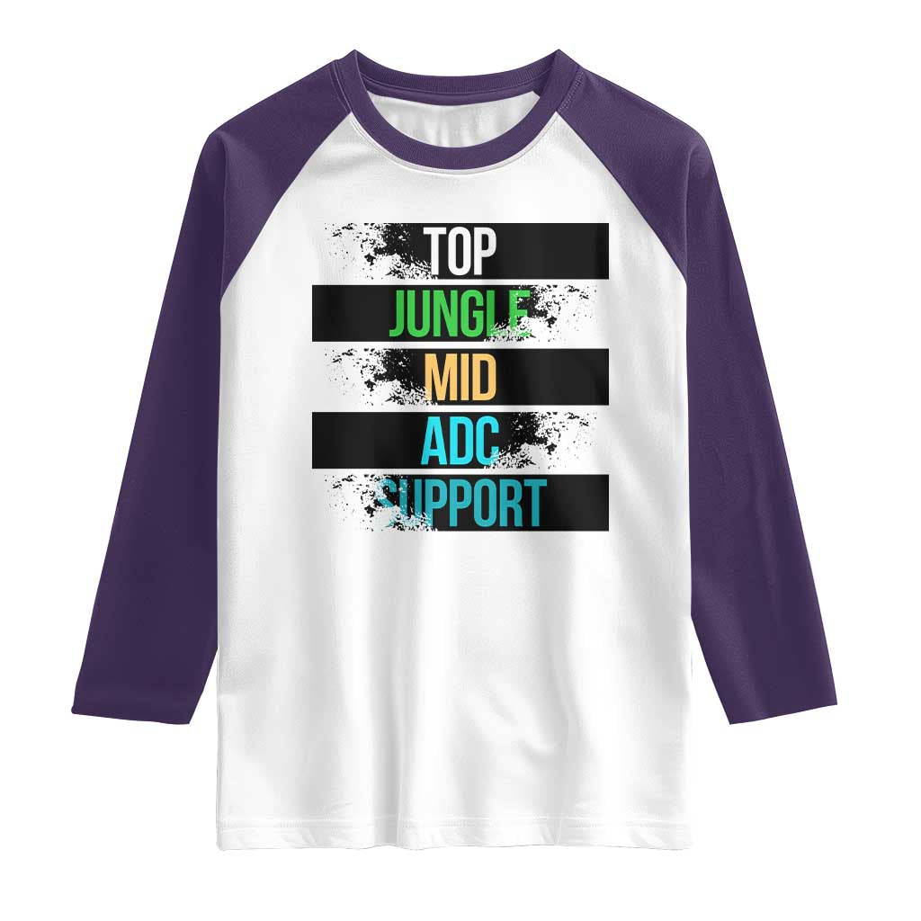 Gaming Humor 5 Roles Raglan Shirt Quote For Gamer Lovers - Wonder Print Shop