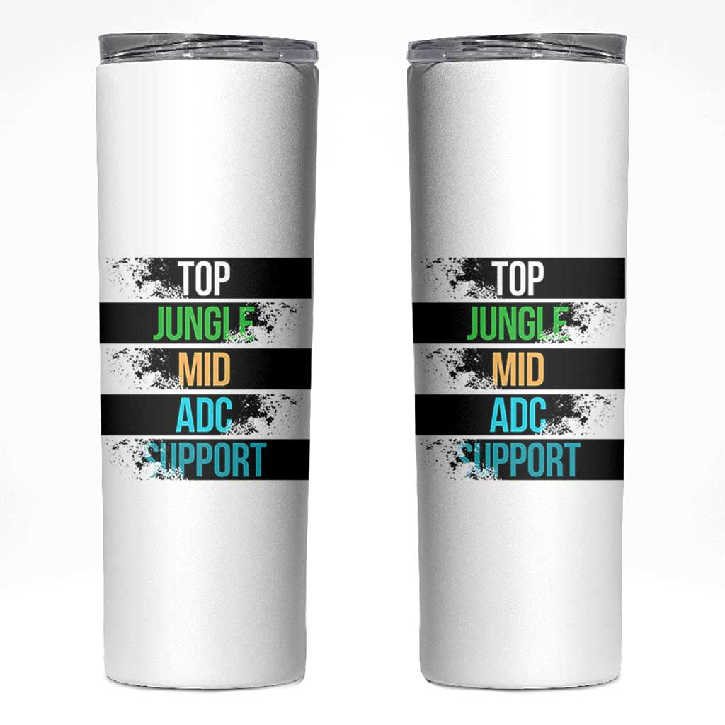 Gaming Humor 5 Roles Skinny Tumbler Quote For Gamer Lovers - Wonder Print Shop