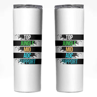 Gaming Humor 5 Roles Skinny Tumbler Quote For Gamer Lovers - Wonder Print Shop