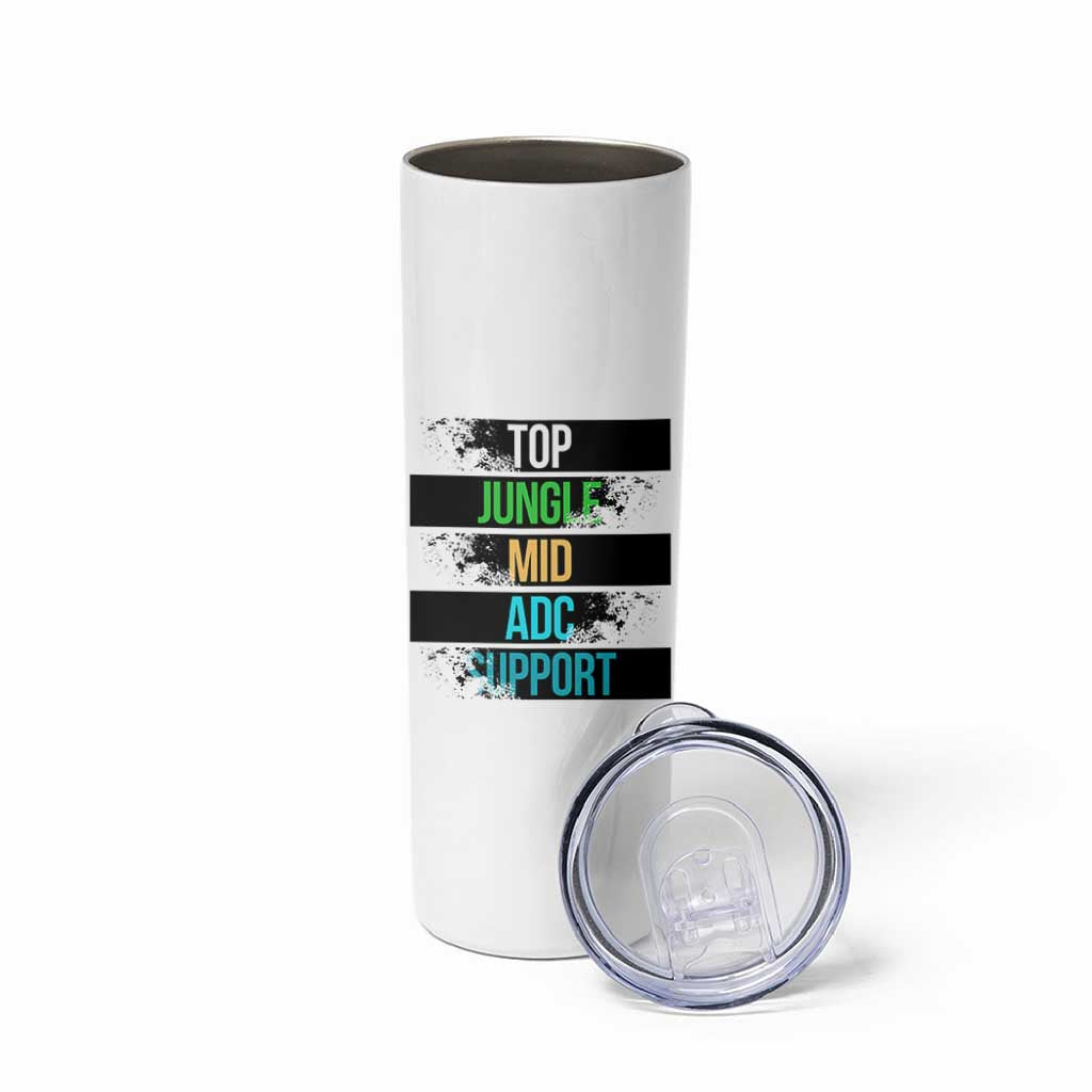 Gaming Humor 5 Roles Skinny Tumbler Quote For Gamer Lovers - Wonder Print Shop