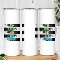 Gaming Humor 5 Roles Skinny Tumbler Quote For Gamer Lovers - Wonder Print Shop