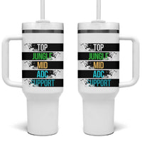 Gaming Humor 5 Roles Tumbler With Handle Quote For Gamer Lovers - Wonder Print Shop