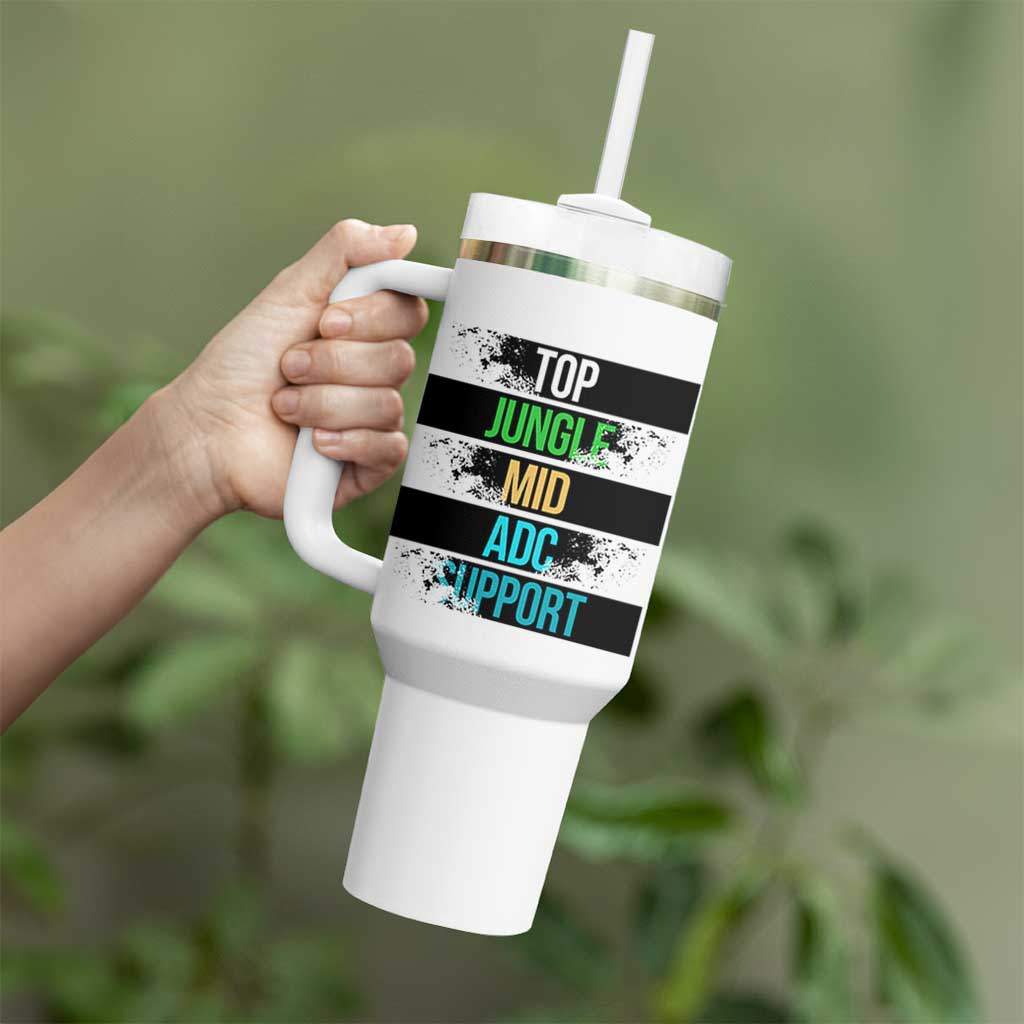 Gaming Humor 5 Roles Tumbler With Handle Quote For Gamer Lovers - Wonder Print Shop