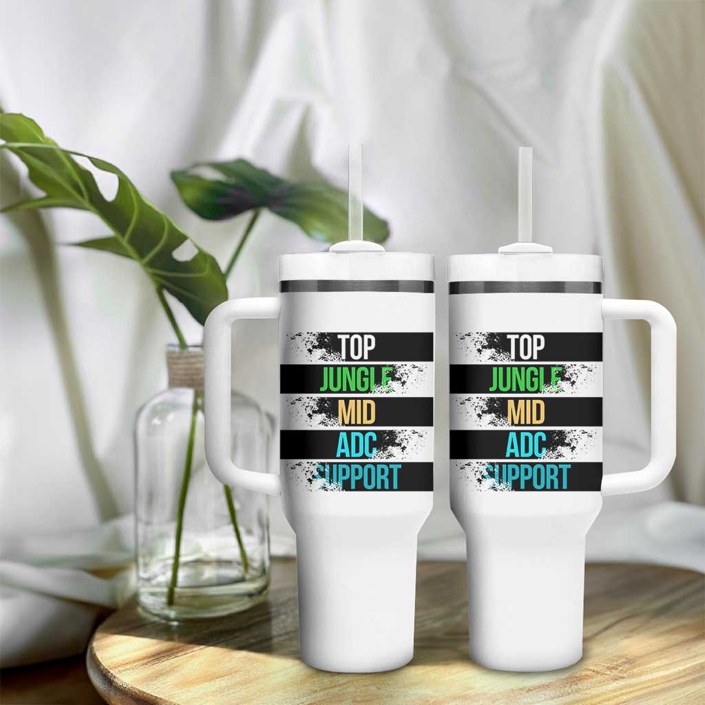 Gaming Humor 5 Roles Tumbler With Handle Quote For Gamer Lovers - Wonder Print Shop