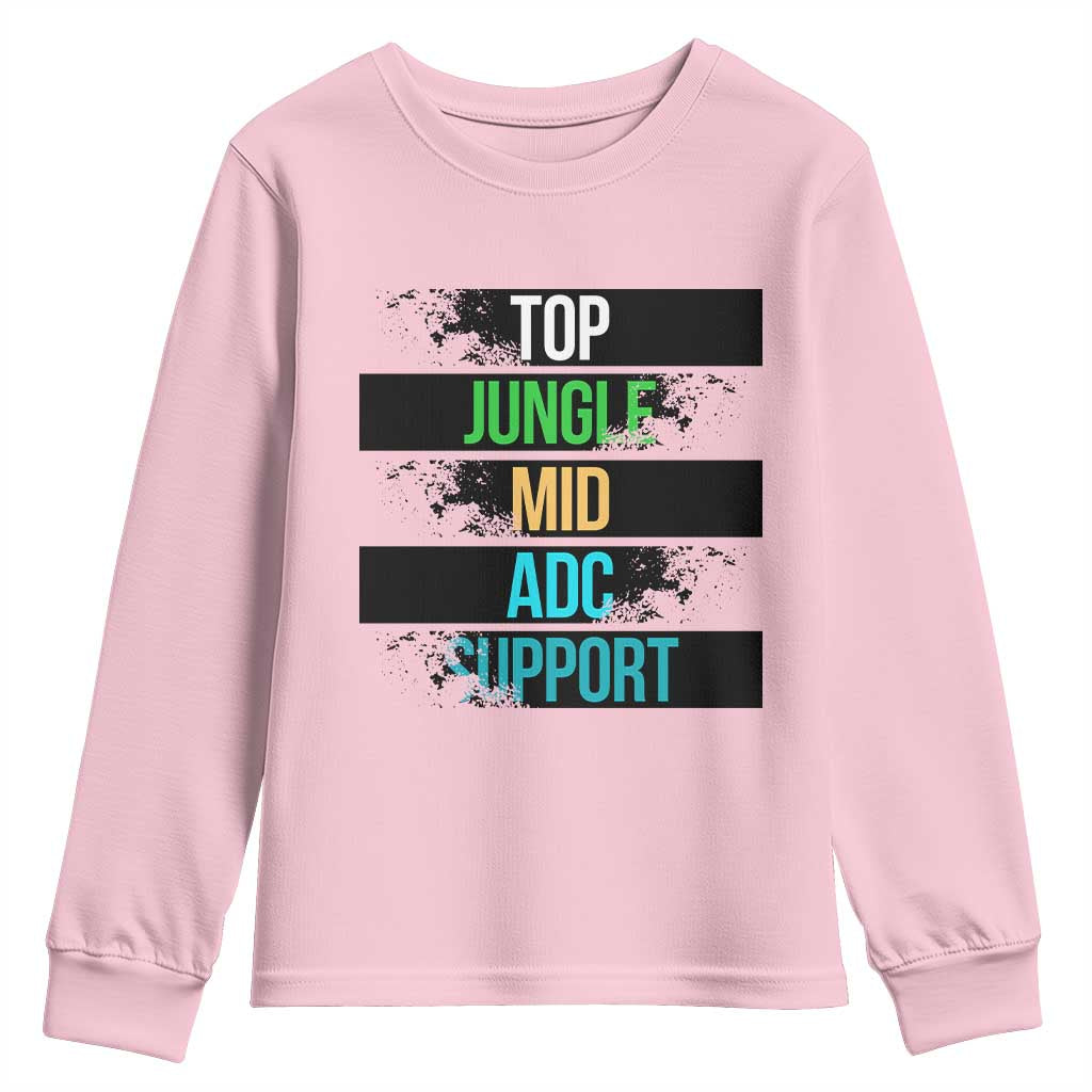 Gaming Humor 5 Roles Youth Sweatshirt Quote For Gamer Lovers - Wonder Print Shop
