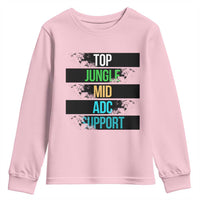 Gaming Humor 5 Roles Youth Sweatshirt Quote For Gamer Lovers - Wonder Print Shop