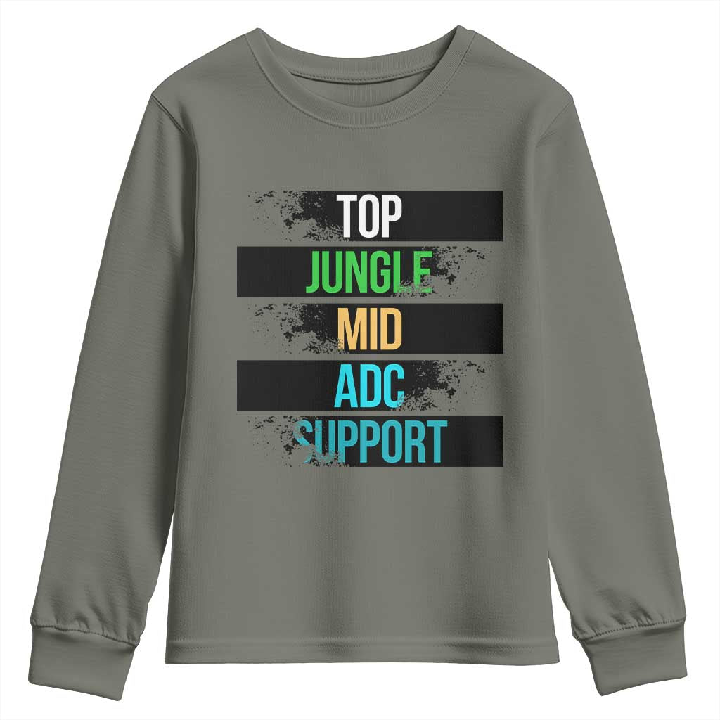 Gaming Humor 5 Roles Youth Sweatshirt Quote For Gamer Lovers - Wonder Print Shop