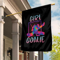 Funny Ice Hockey Girl Goalie Splatter Art Garden Flag Gift For Women - Wonder Print Shop