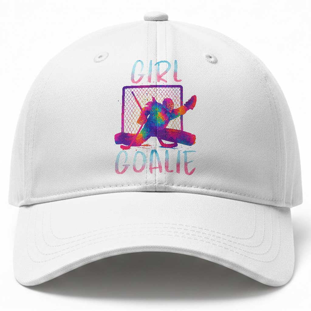 Funny Ice Hockey Girl Goalie Splatter Art Baseball Cap Gift For Women