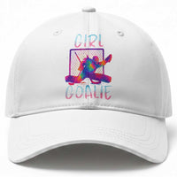 Funny Ice Hockey Girl Goalie Splatter Art Baseball Cap Gift For Women