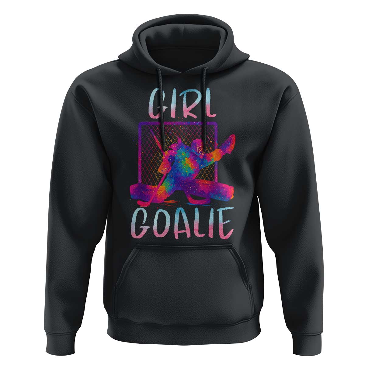 Funny Ice Hockey Girl Goalie Splatter Art Hoodie Gift For Women - Wonder Print Shop