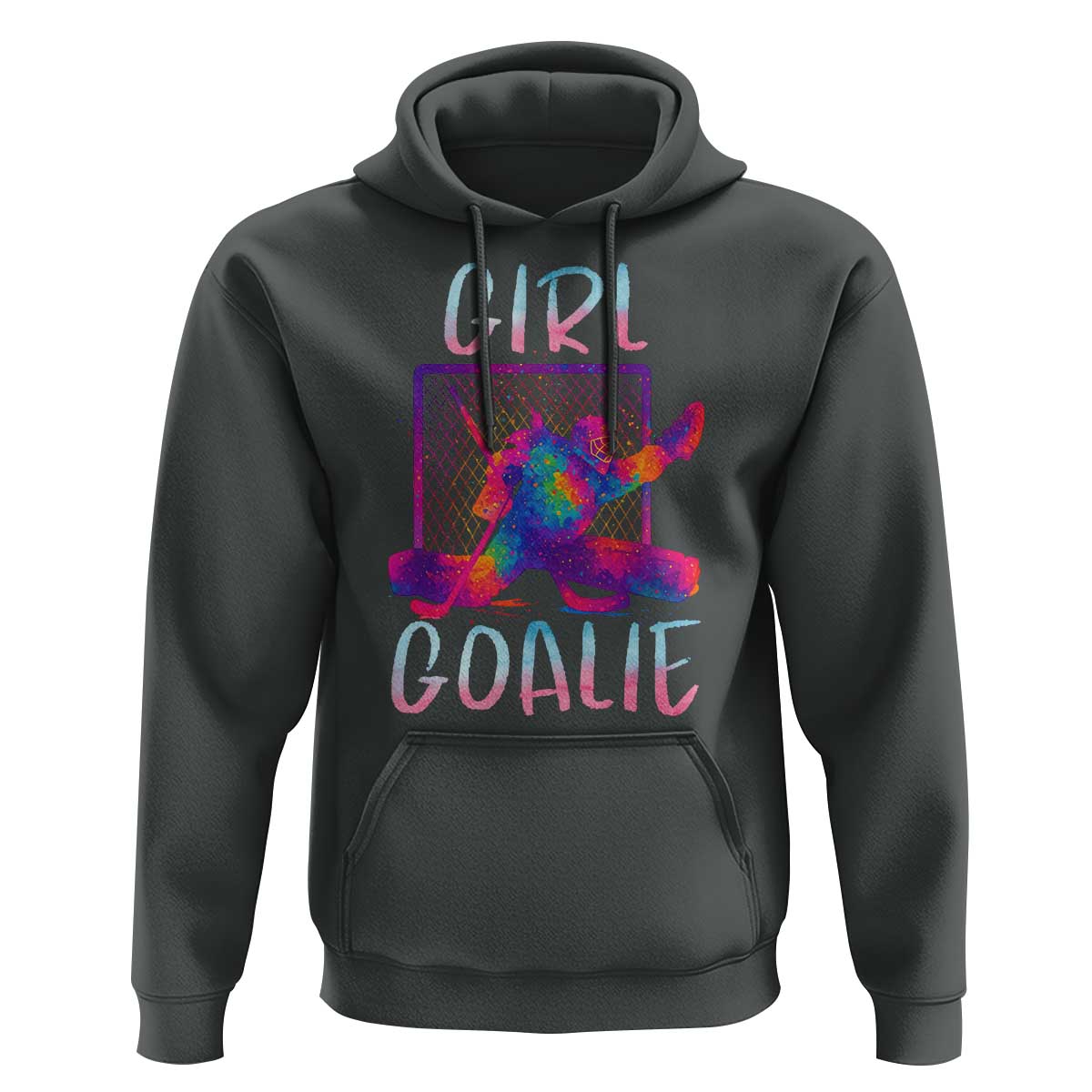 Funny Ice Hockey Girl Goalie Splatter Art Hoodie Gift For Women - Wonder Print Shop