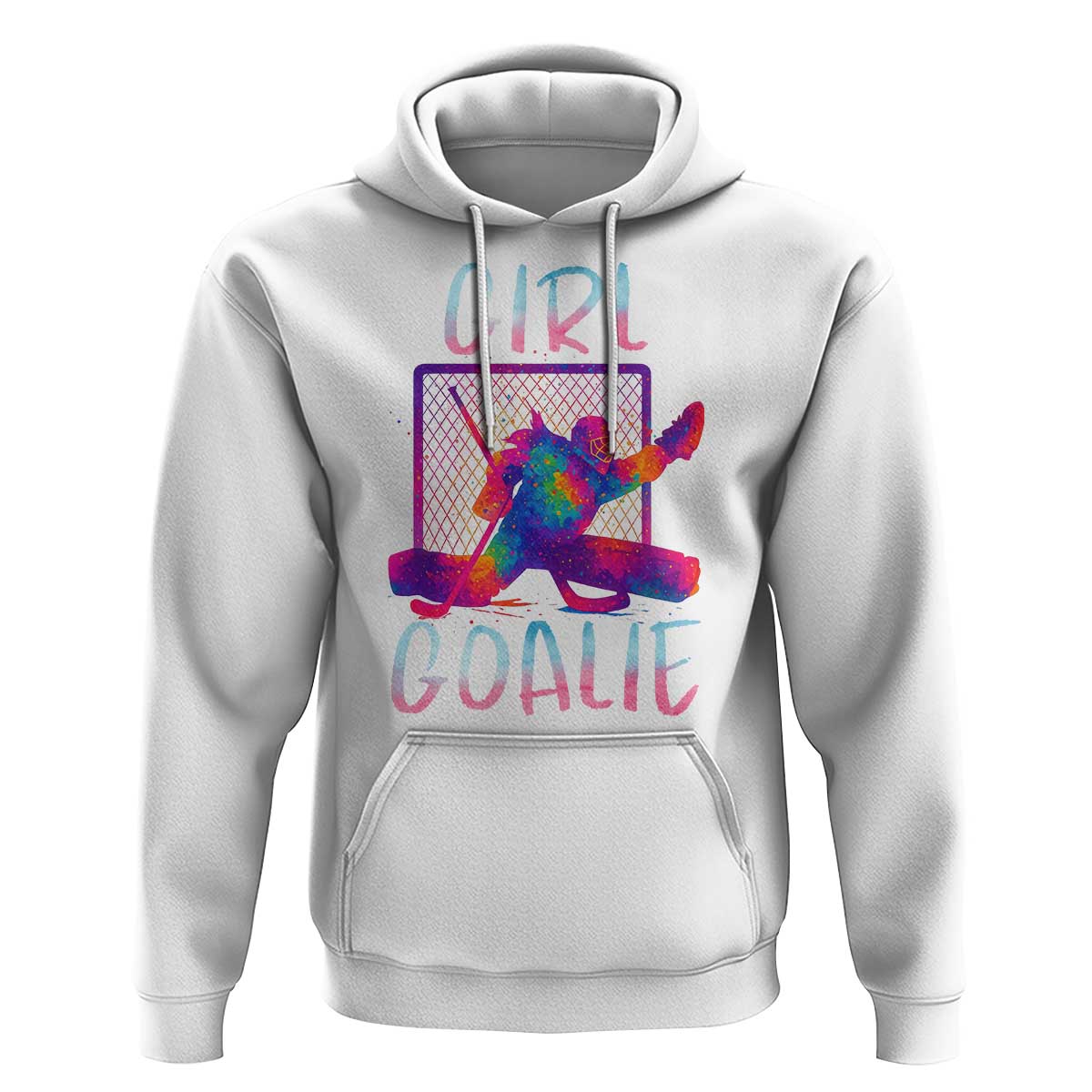 Funny Ice Hockey Girl Goalie Splatter Art Hoodie Gift For Women - Wonder Print Shop