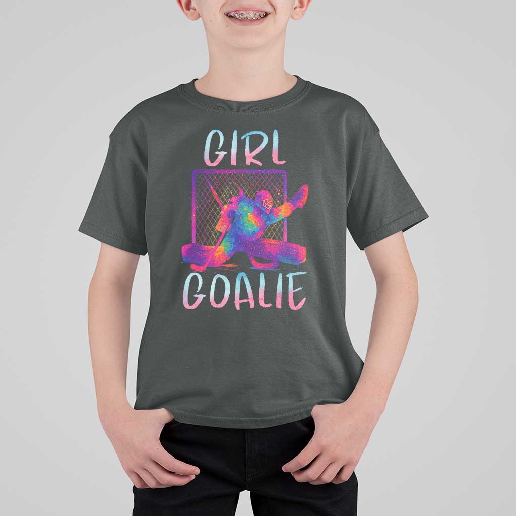 Funny Ice Hockey Girl Goalie Splatter Art T Shirt For Kid Gift For Women - Wonder Print Shop