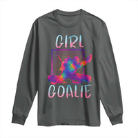 Funny Ice Hockey Girl Goalie Splatter Art Long Sleeve Shirt Gift For Women - Wonder Print Shop