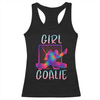 Funny Ice Hockey Girl Goalie Splatter Art Racerback Tank Top Gift For Women - Wonder Print Shop