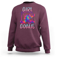 Funny Ice Hockey Girl Goalie Splatter Art Sweatshirt Gift For Women - Wonder Print Shop