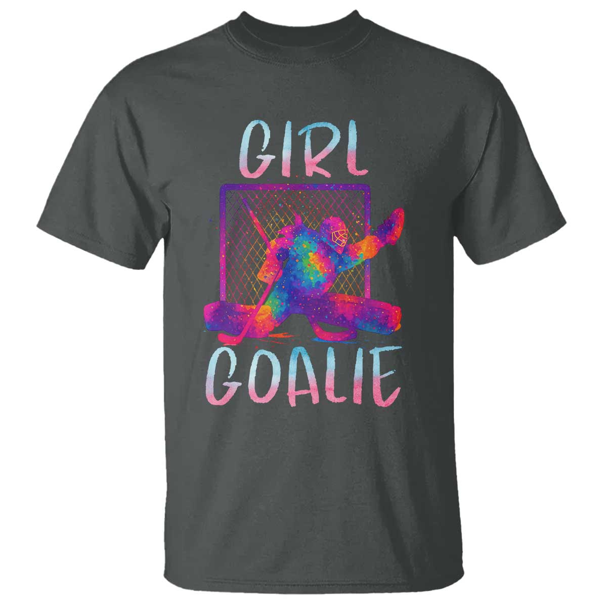 Funny Ice Hockey Girl Goalie Splatter Art T Shirt Gift For Women - Wonder Print Shop