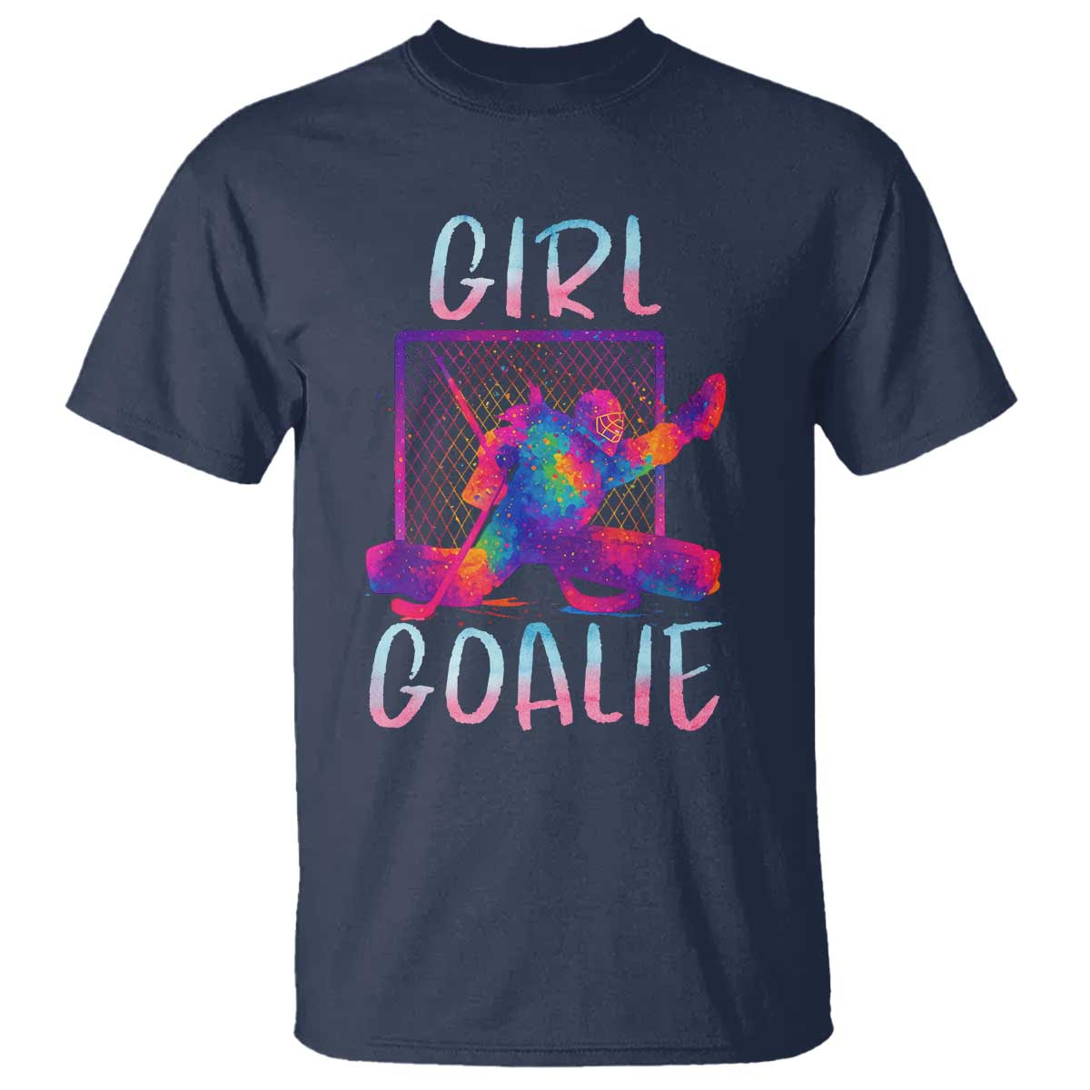 Funny Ice Hockey Girl Goalie Splatter Art T Shirt Gift For Women - Wonder Print Shop