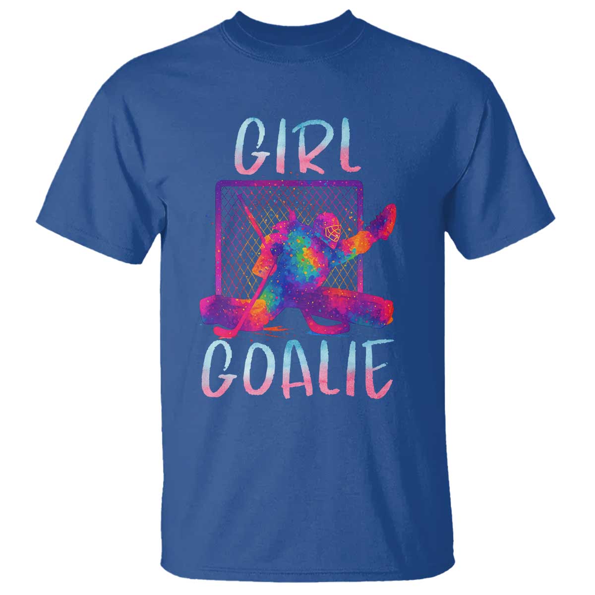 Funny Ice Hockey Girl Goalie Splatter Art T Shirt Gift For Women - Wonder Print Shop