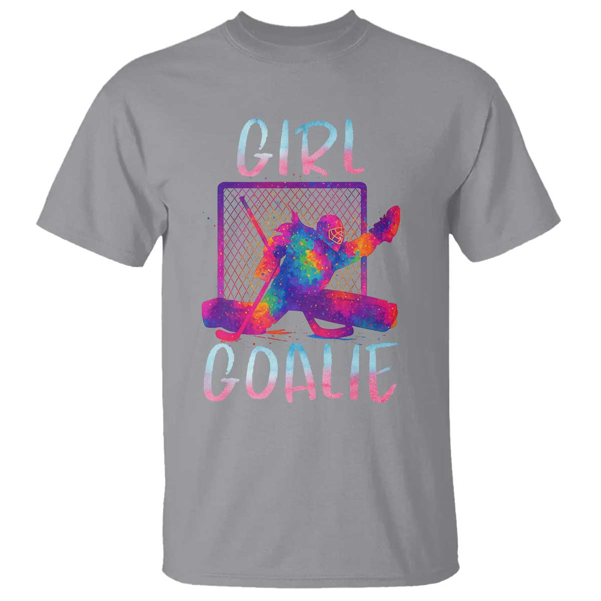 Funny Ice Hockey Girl Goalie Splatter Art T Shirt Gift For Women - Wonder Print Shop