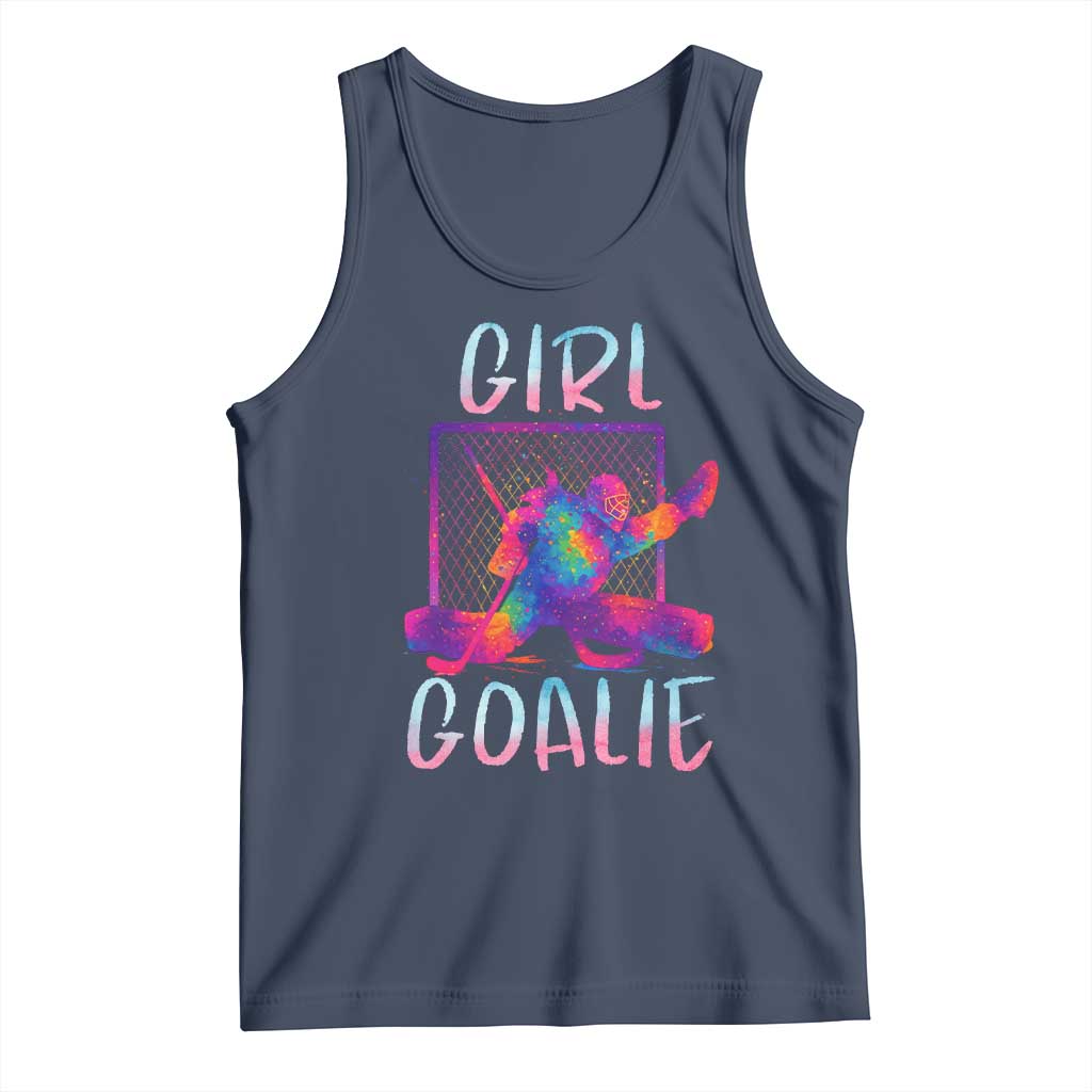 Funny Ice Hockey Girl Goalie Splatter Art Tank Top Gift For Women - Wonder Print Shop