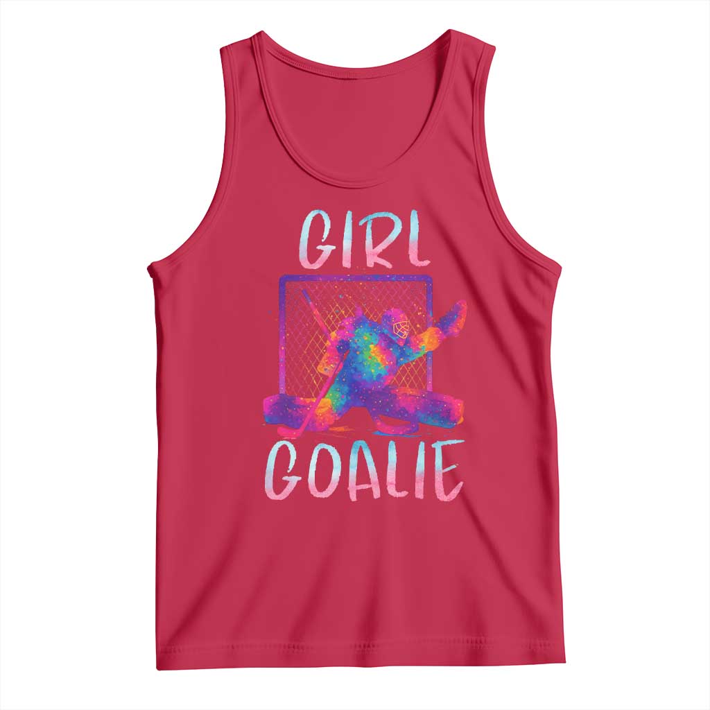 Funny Ice Hockey Girl Goalie Splatter Art Tank Top Gift For Women - Wonder Print Shop