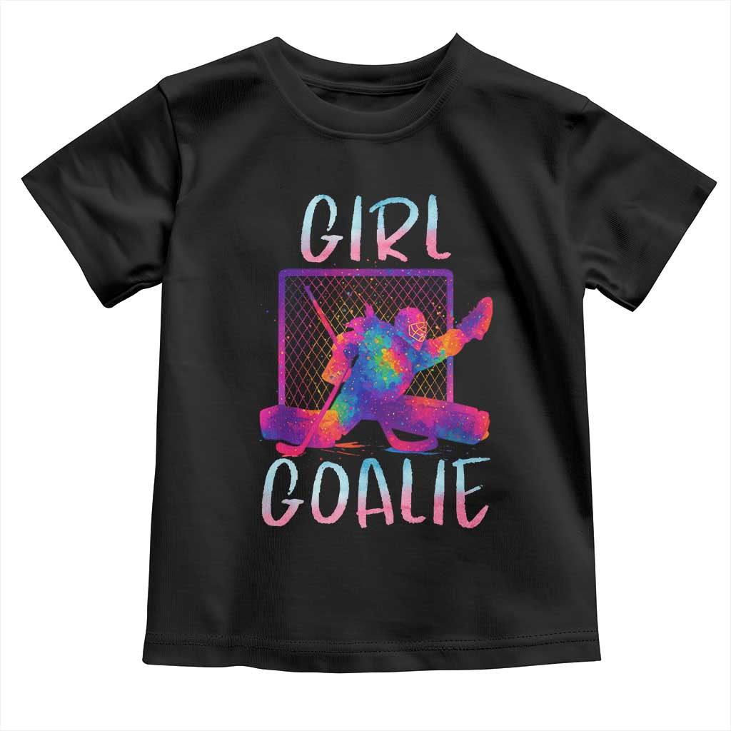 Funny Ice Hockey Girl Goalie Splatter Art Toddler T Shirt Gift For Women - Wonder Print Shop