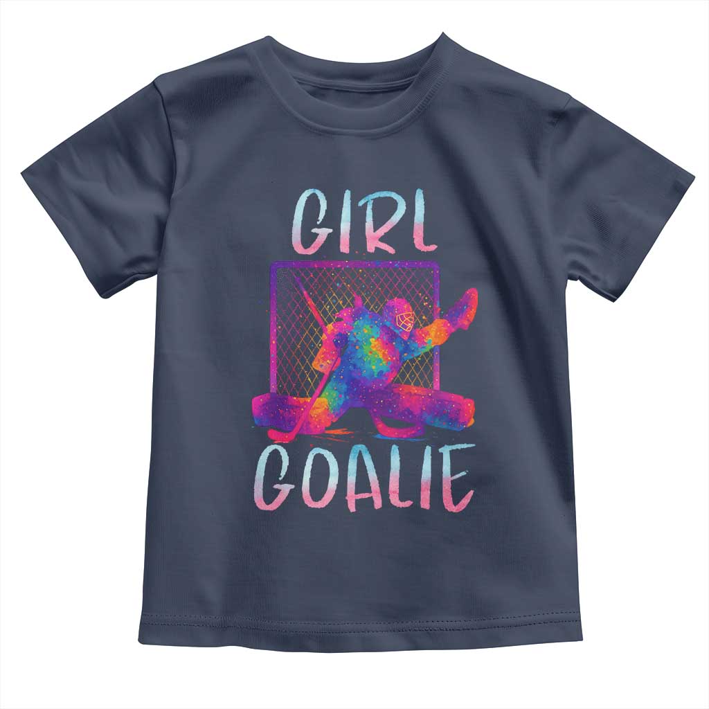 Funny Ice Hockey Girl Goalie Splatter Art Toddler T Shirt Gift For Women - Wonder Print Shop