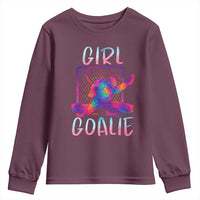 Funny Ice Hockey Girl Goalie Splatter Art Youth Sweatshirt Gift For Women - Wonder Print Shop