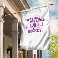Funny Just A Girl Who Loves Hockey Garden Flag Gift For Women - Wonder Print Shop