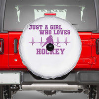 Funny Just A Girl Who Loves Hockey Spare Tire Cover Gift For Women - Wonder Print Shop