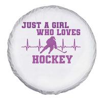 Funny Just A Girl Who Loves Hockey Spare Tire Cover Gift For Women - Wonder Print Shop