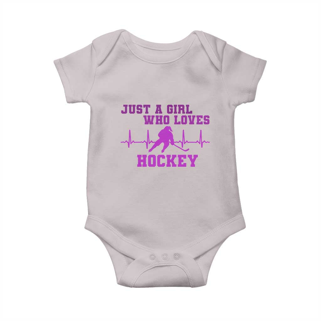 Funny Just A Girl Who Loves Hockey Baby Onesie Gift For Women - Wonder Print Shop