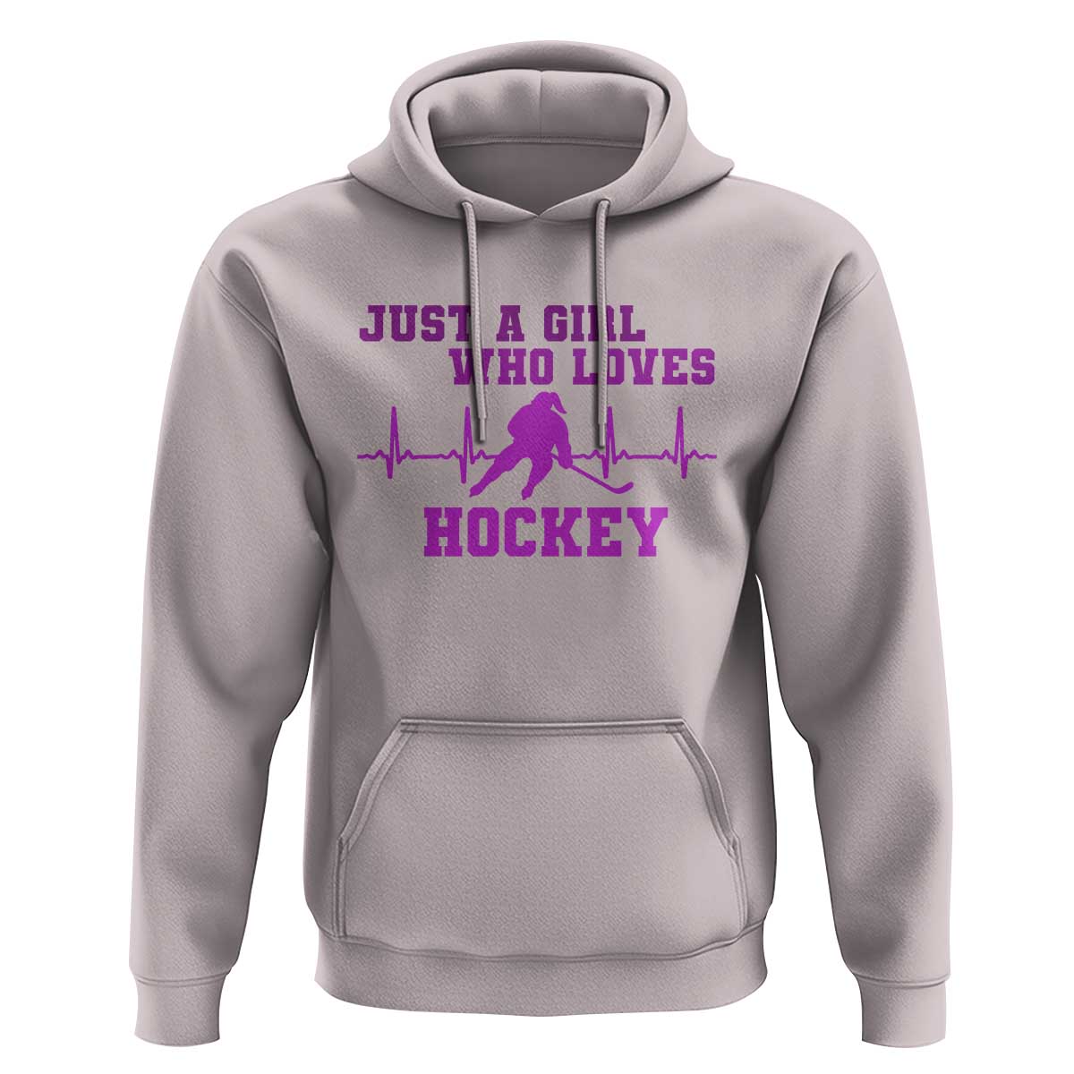 Funny Just A Girl Who Loves Hockey Hoodie Gift For Women - Wonder Print Shop