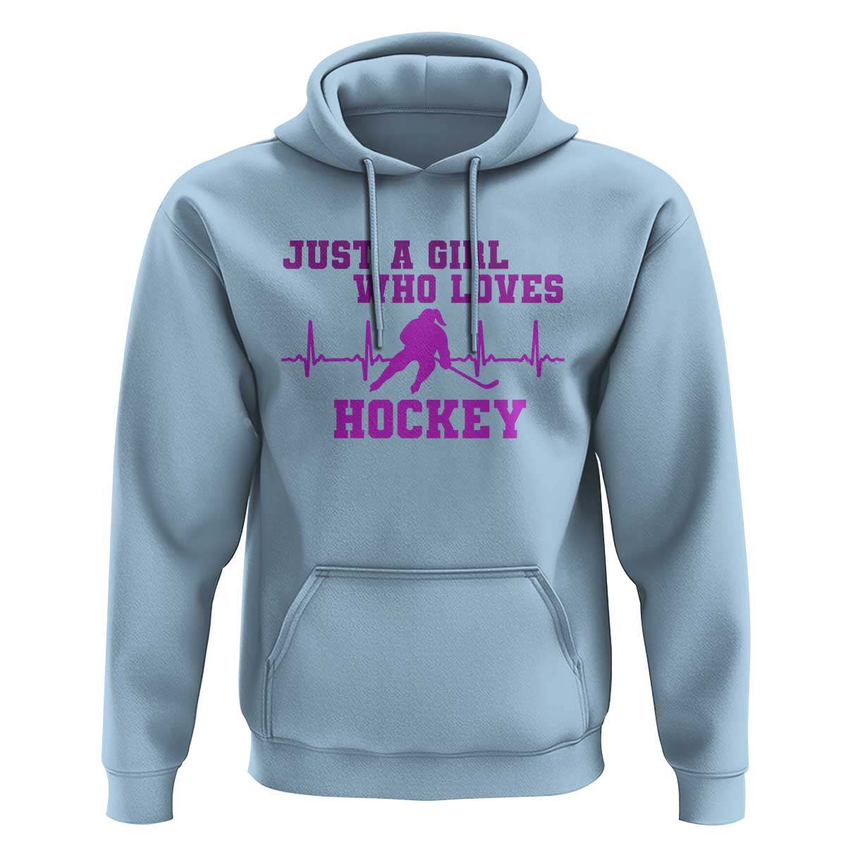 Funny Just A Girl Who Loves Hockey Hoodie Gift For Women - Wonder Print Shop