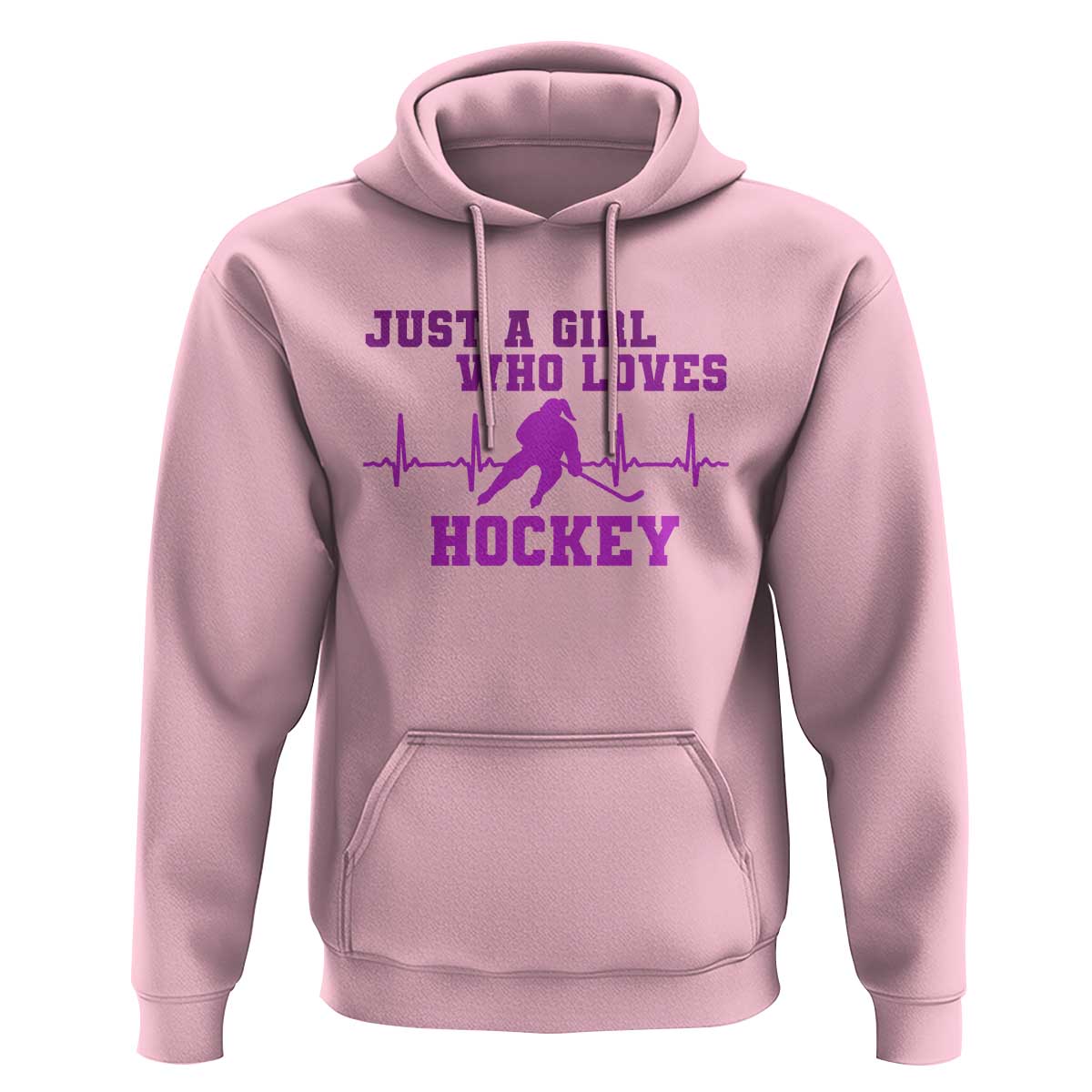 Funny Just A Girl Who Loves Hockey Hoodie Gift For Women - Wonder Print Shop