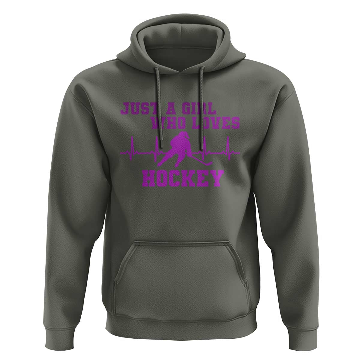Funny Just A Girl Who Loves Hockey Hoodie Gift For Women - Wonder Print Shop