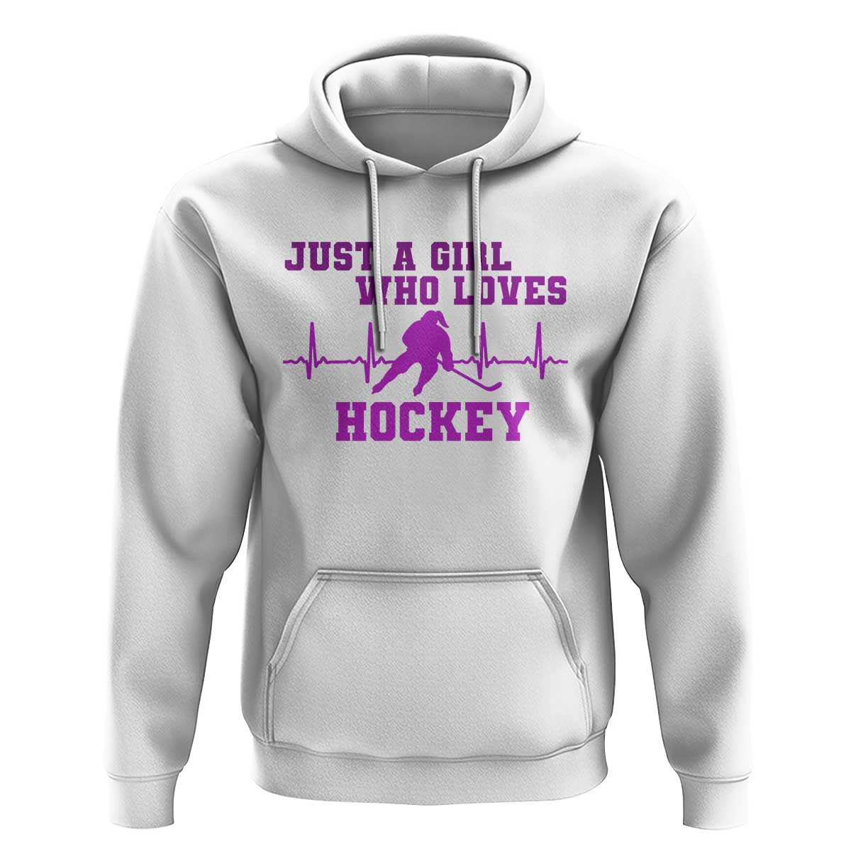 Funny Just A Girl Who Loves Hockey Hoodie Gift For Women - Wonder Print Shop