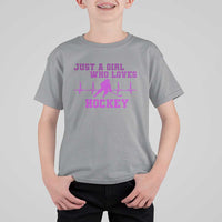 Funny Just A Girl Who Loves Hockey T Shirt For Kid Gift For Women - Wonder Print Shop