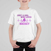 Funny Just A Girl Who Loves Hockey T Shirt For Kid Gift For Women - Wonder Print Shop