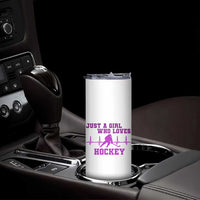 Funny Just A Girl Who Loves Hockey Skinny Tumbler Gift For Women - Wonder Print Shop