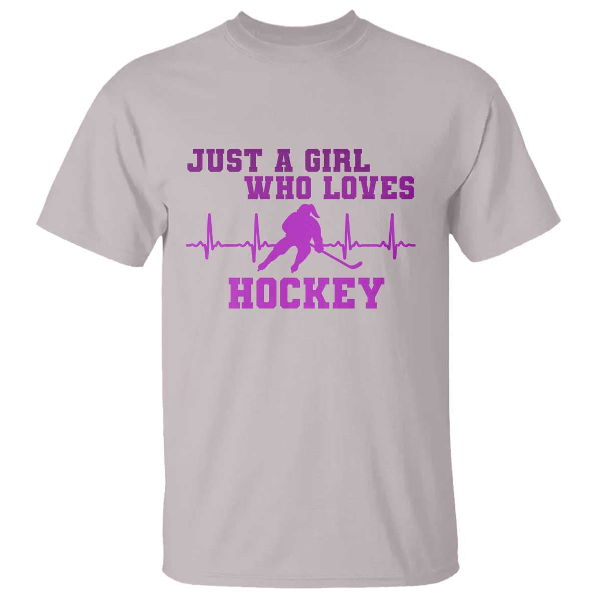 Funny Just A Girl Who Loves Hockey T Shirt Gift For Women - Wonder Print Shop