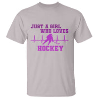 Funny Just A Girl Who Loves Hockey T Shirt Gift For Women - Wonder Print Shop