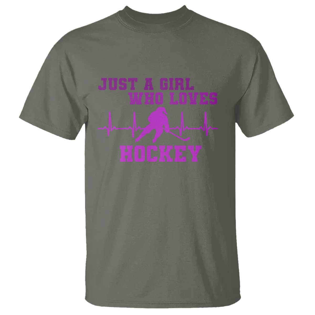 Funny Just A Girl Who Loves Hockey T Shirt Gift For Women - Wonder Print Shop