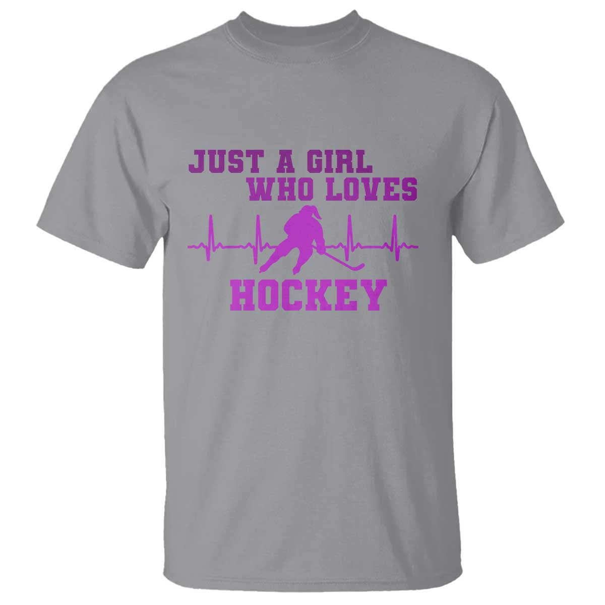 Funny Just A Girl Who Loves Hockey T Shirt Gift For Women - Wonder Print Shop